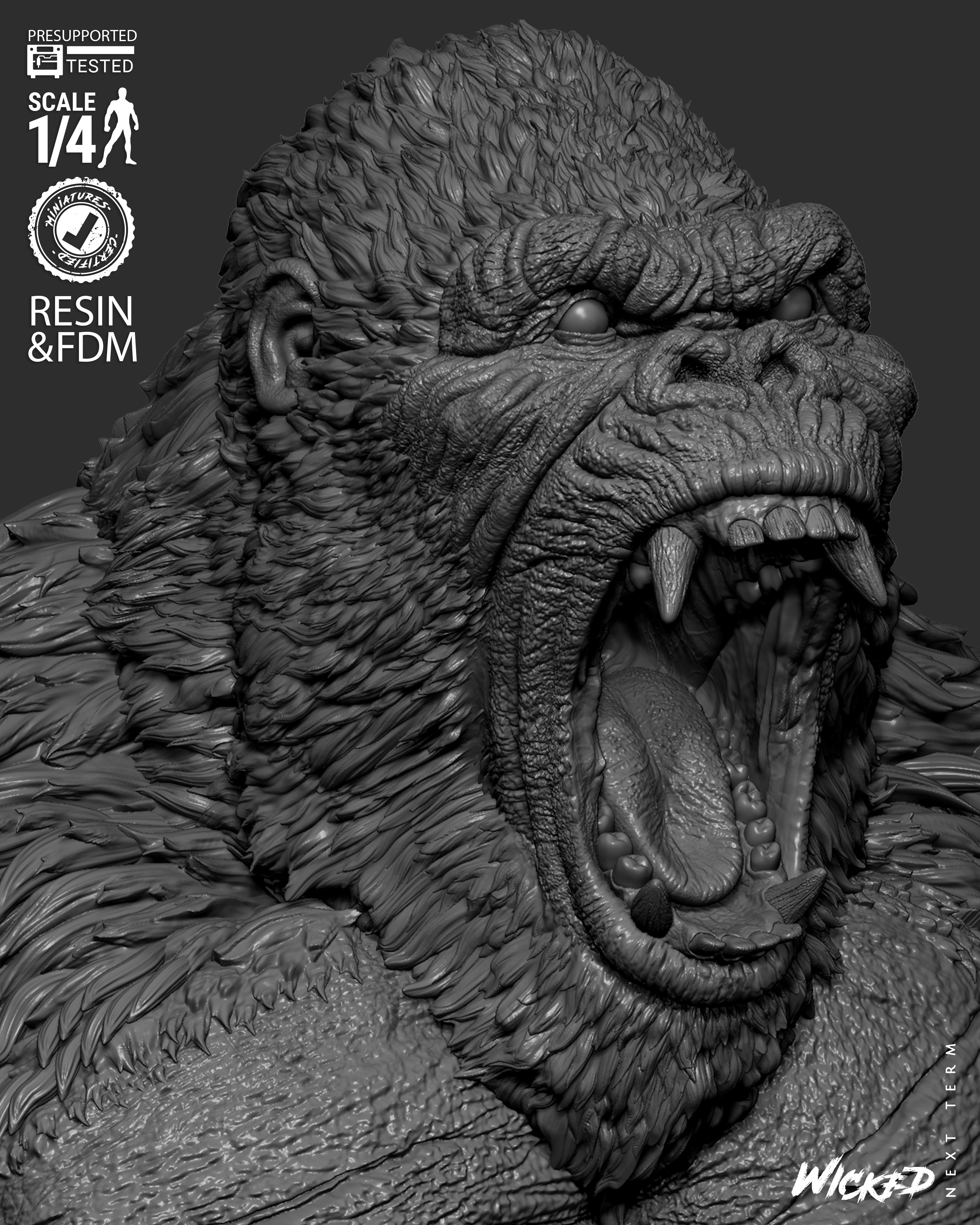 Wicked Movies Kong Portrait Bust 3D print model_58