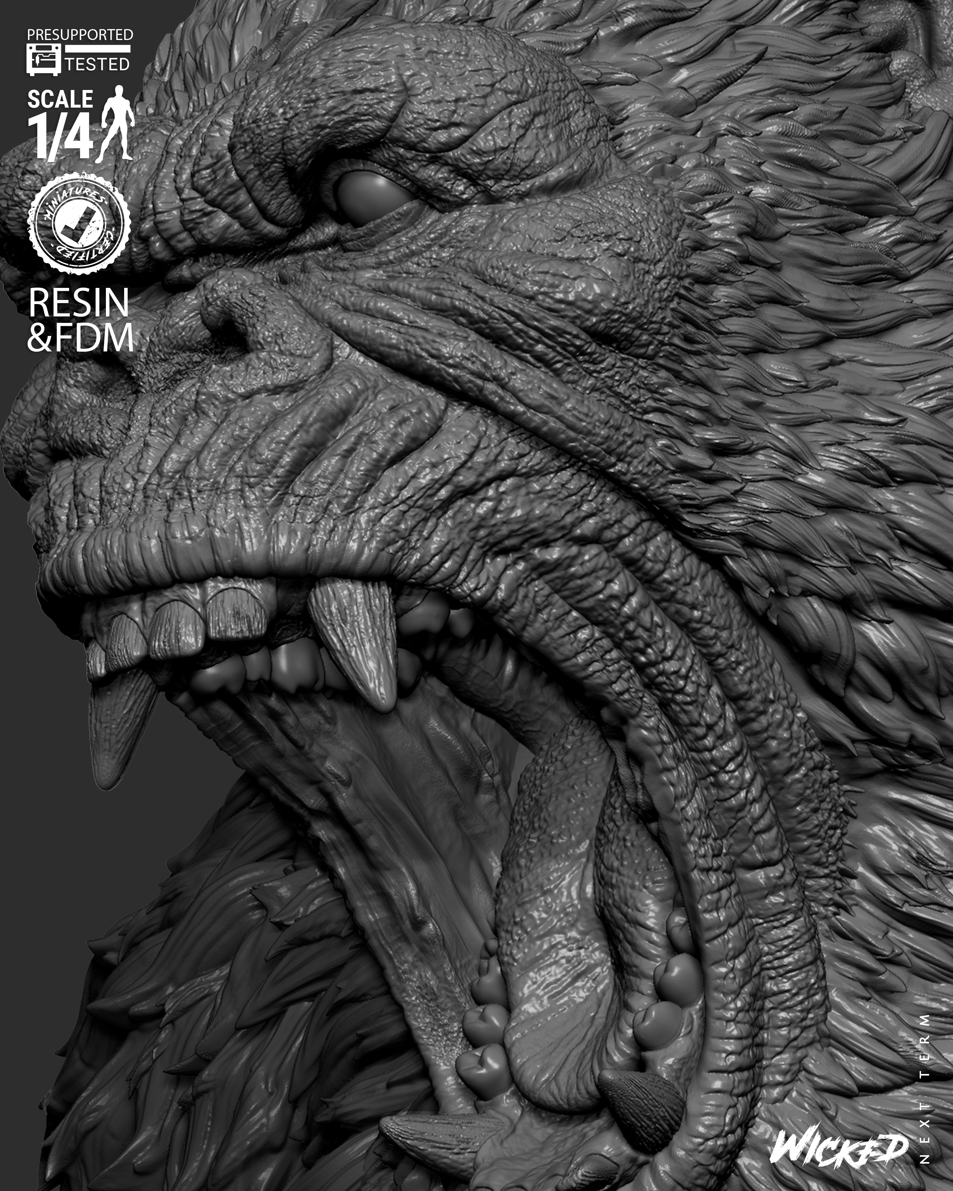 Wicked Movies Kong Portrait Bust 3D print model_59