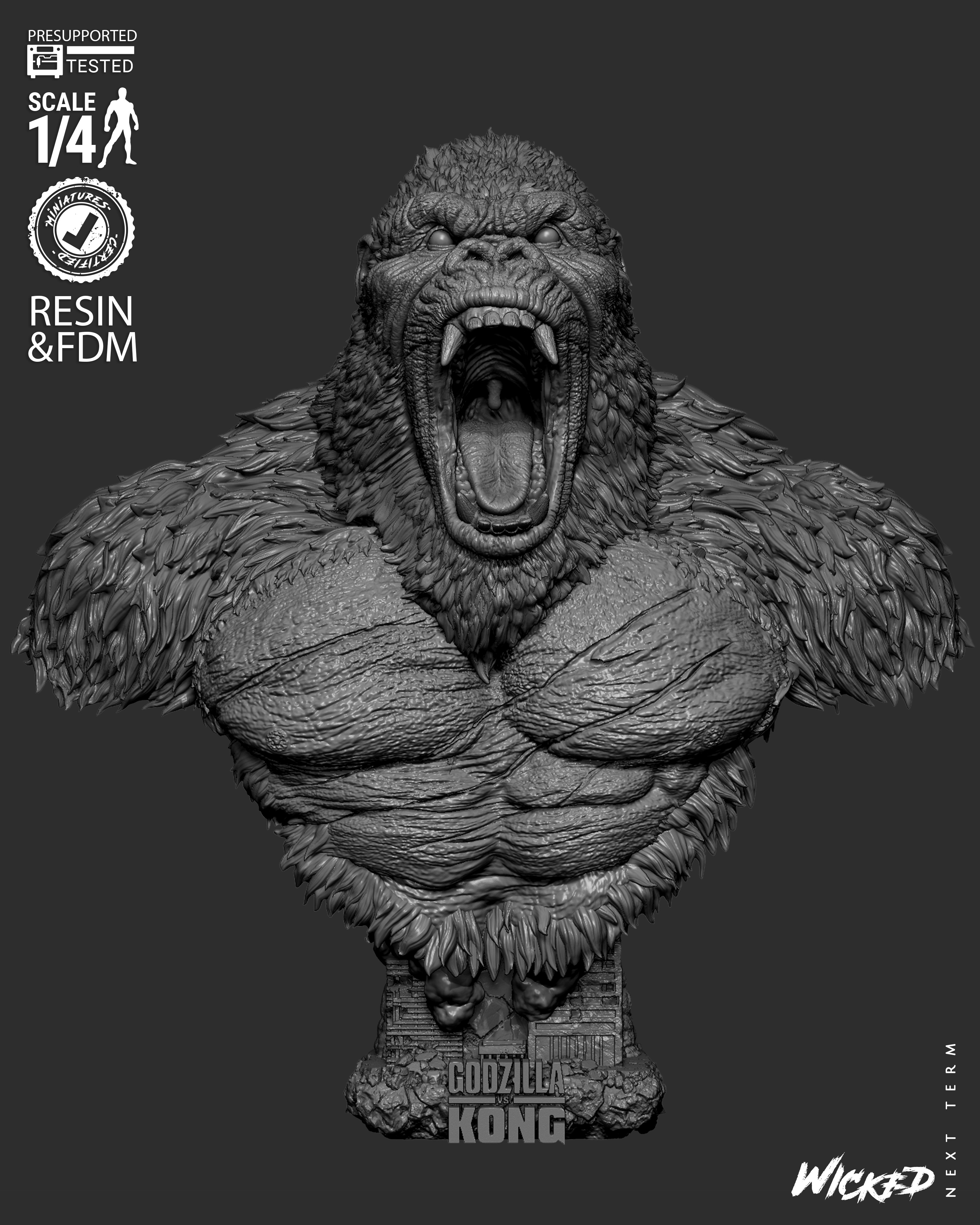Wicked Movies Kong Portrait Bust 3D print model_66