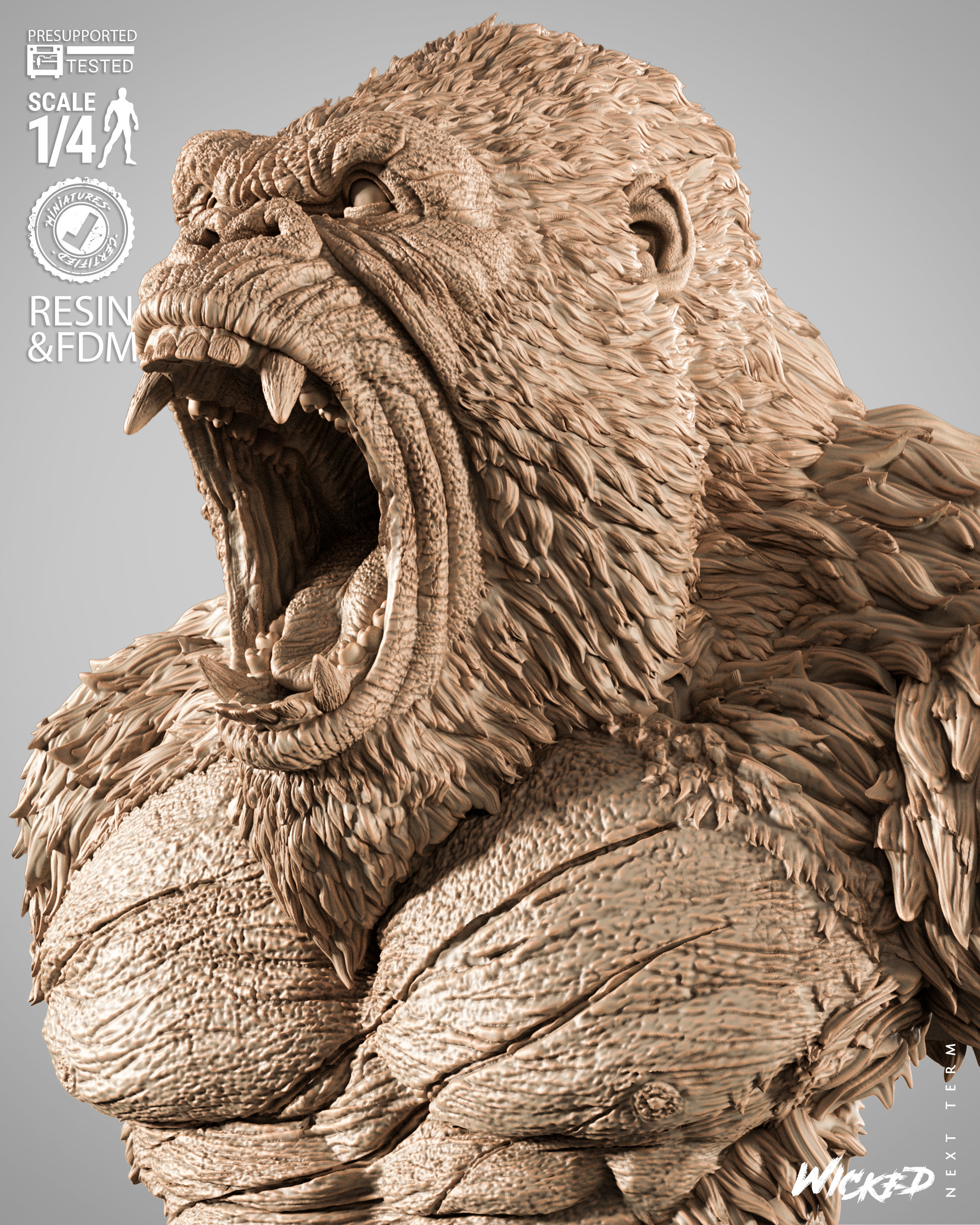 Wicked Movies Kong Portrait Bust 3D print model_6