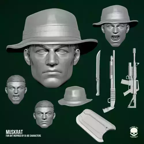 Muskrat GI Joe Fan Art Stl Kit for action figures