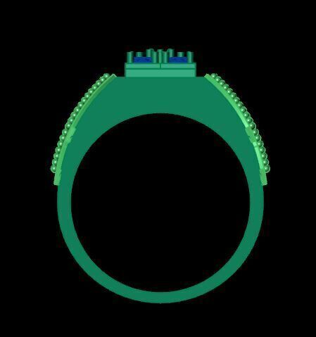 Man Diamond Ring 3D print model_11