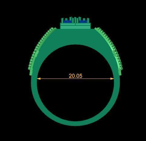 Man Diamond Ring 3D print model_14