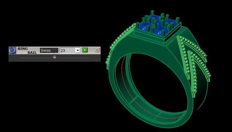 Man Diamond Ring 3D print model_16
