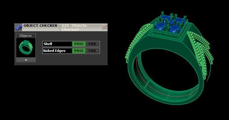 Man Diamond Ring 3D print model_19