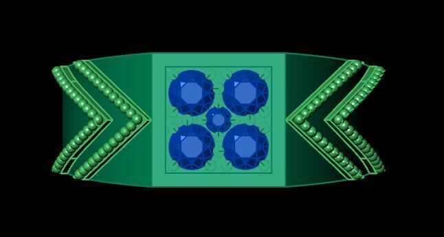 Man Diamond Ring 3D print model_10