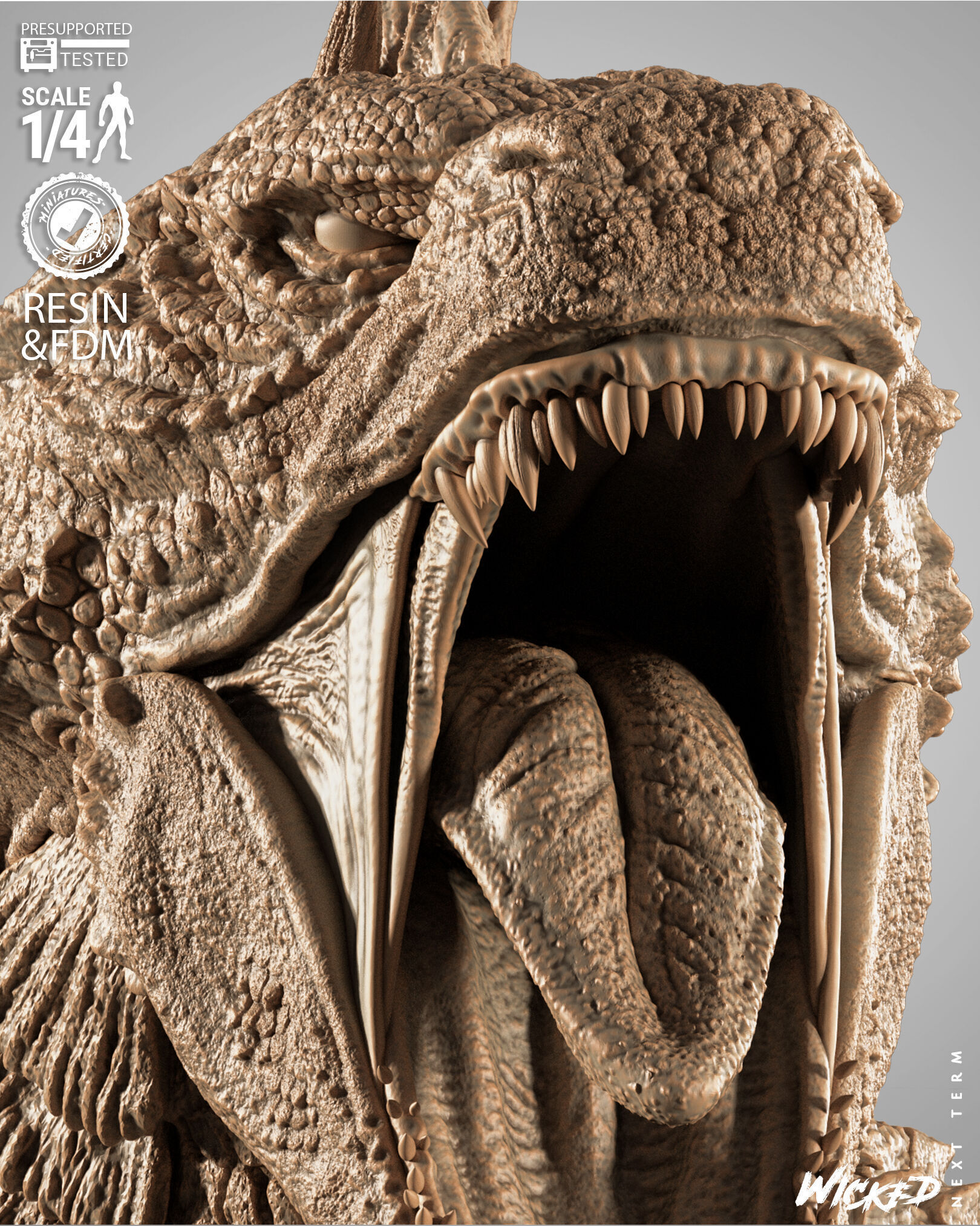 Wicked Movies Godzilla Portrait Bust 3D print model_8
