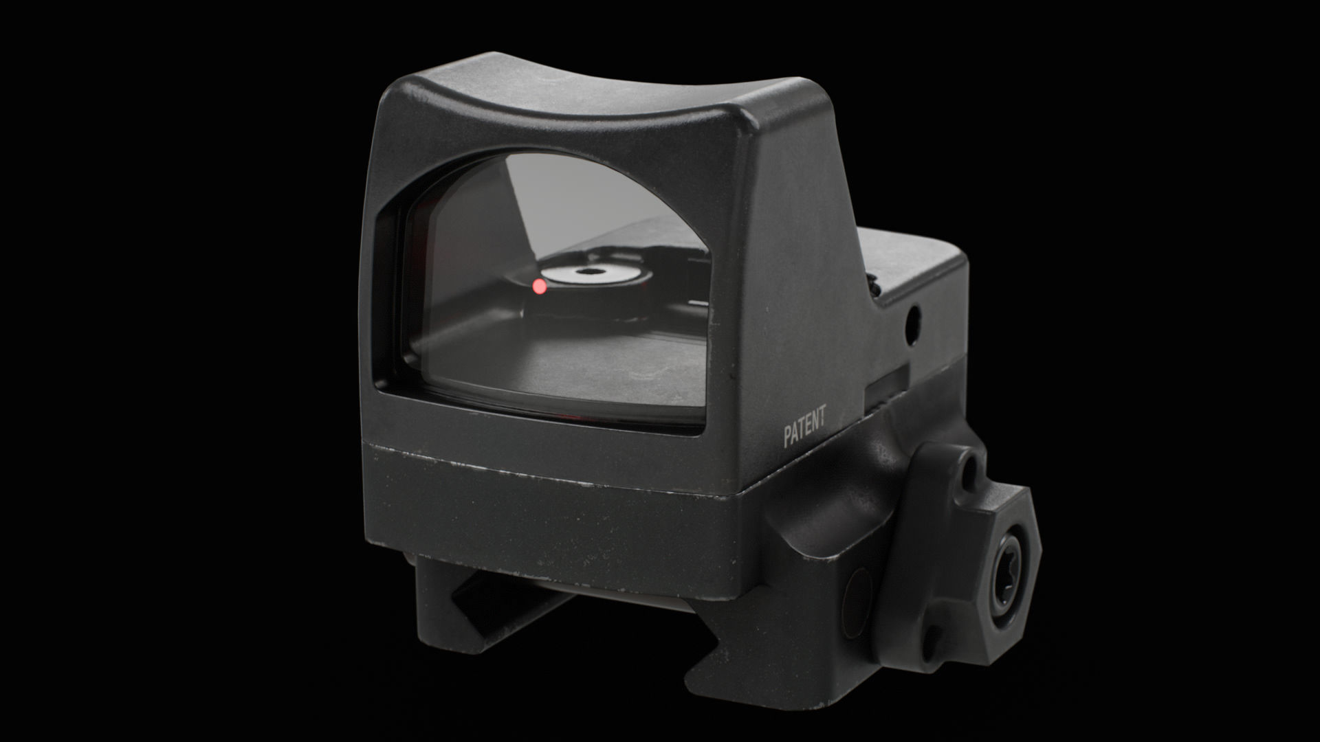 Trijicon RMR Automatic LED and 45 Degree Mount Low-poly 3D model_3
