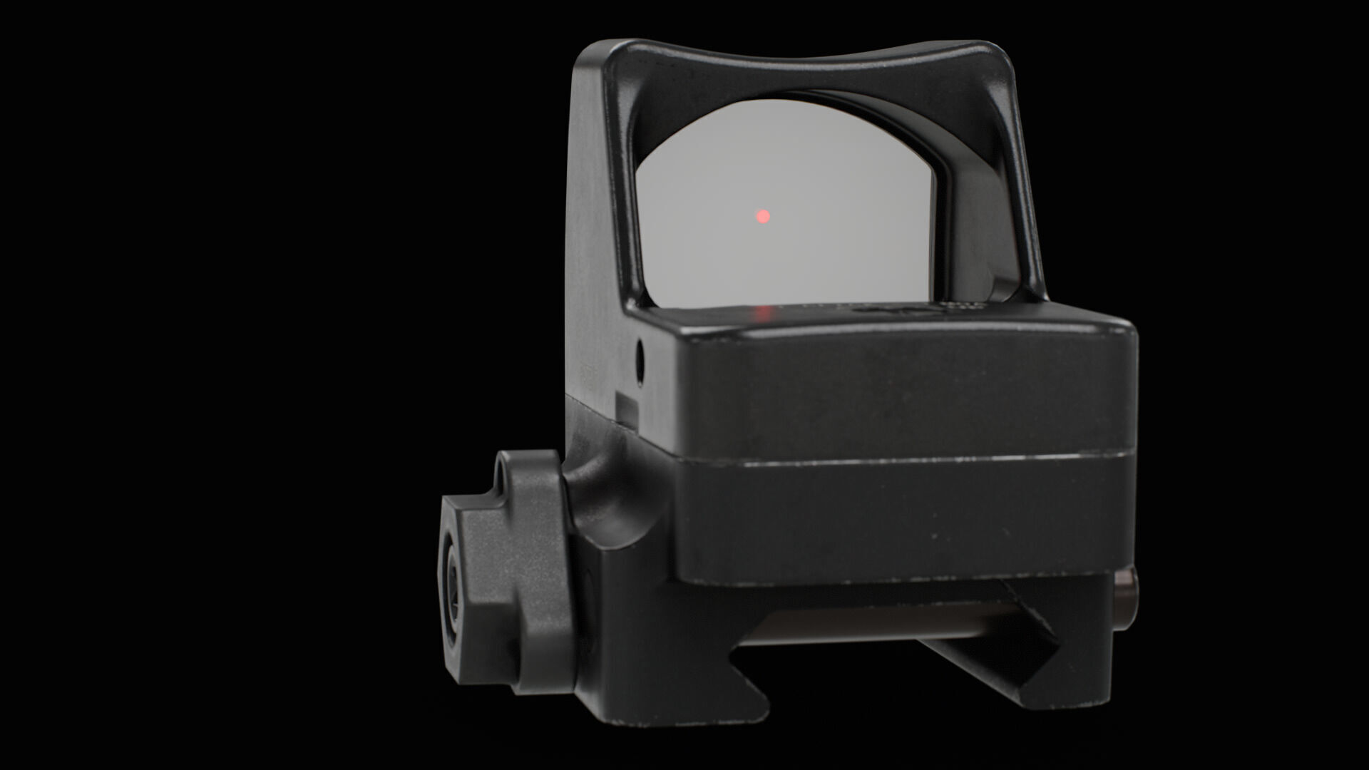 Trijicon RMR Automatic LED and 45 Degree Mount Low-poly 3D model_9