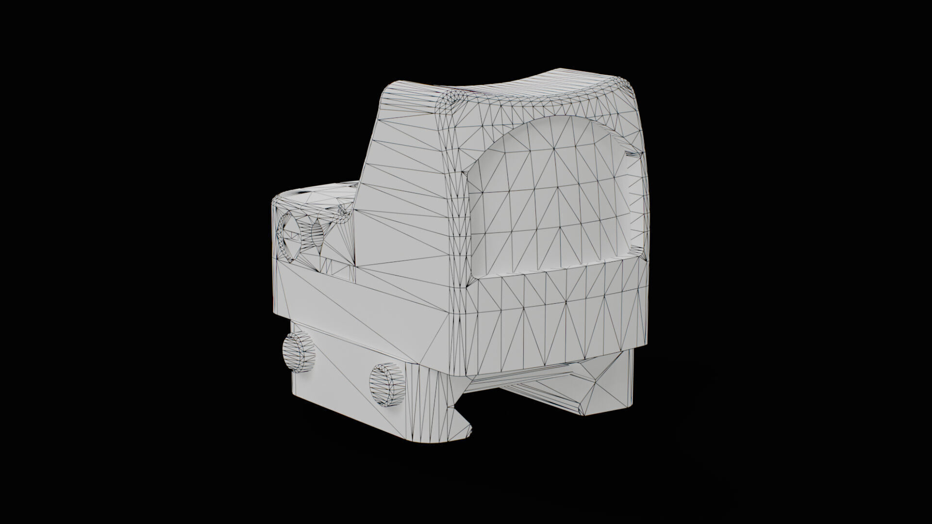 Trijicon RMR Automatic LED and 45 Degree Mount Low-poly 3D model_14