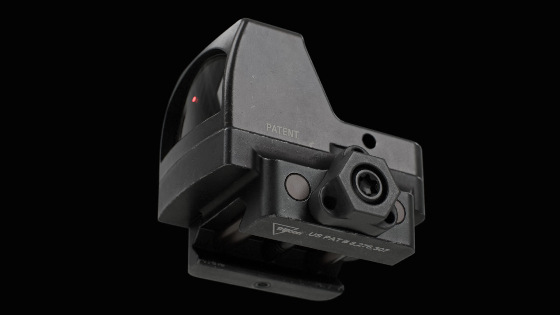 Trijicon RMR Automatic LED and 45 Degree Mount Low-poly 3D model_7