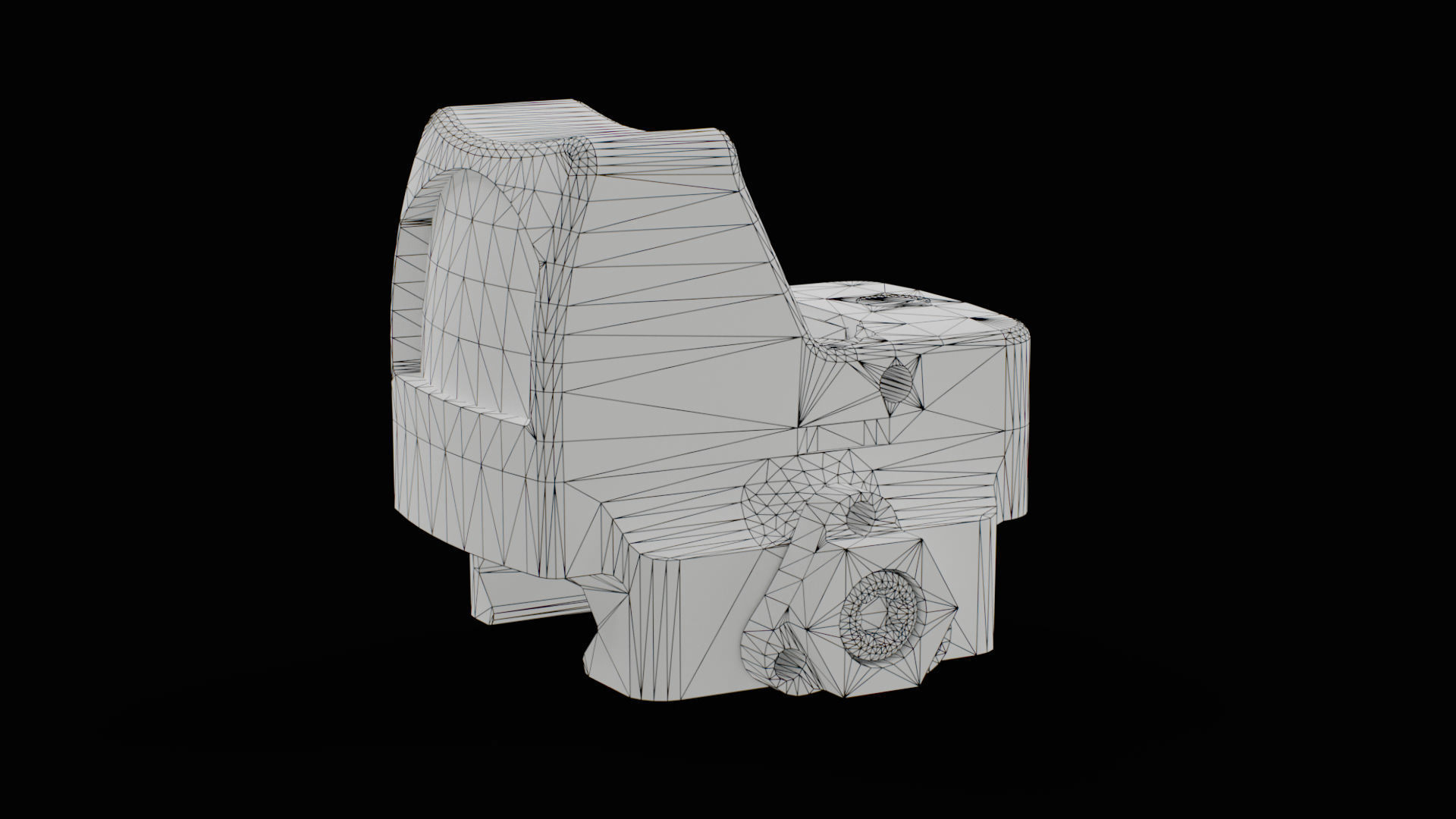 Trijicon RMR Automatic LED and 45 Degree Mount Low-poly 3D model_12