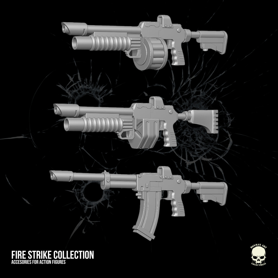 Fire Strike Collection STL Files For Action Figures 3D print model_25
