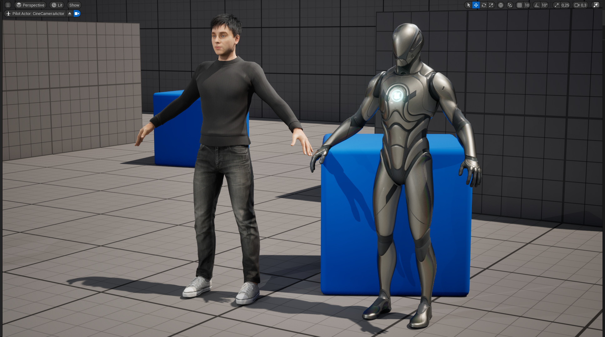 Realistic Modern Young Man with Black Sweater Low-poly 3D model_22