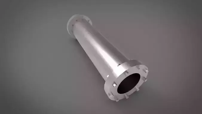 Pipe with two flanges