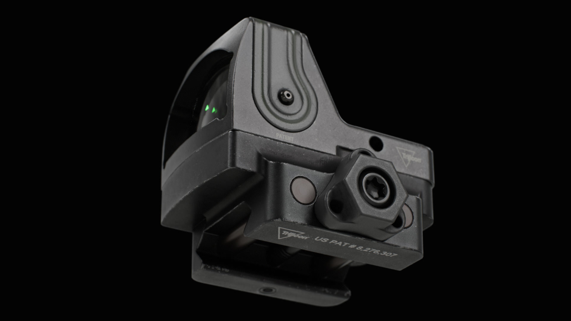 Trijicon RMR Dual Illuminated and 45 Degree Mount Low-poly 3D model_8