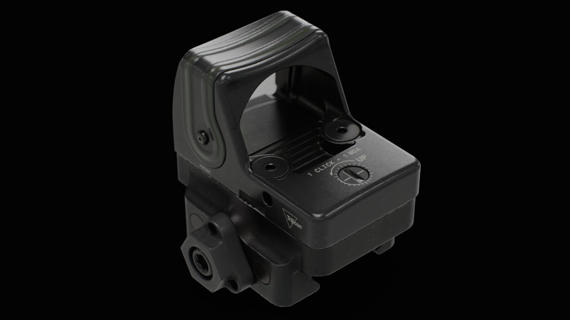 Trijicon RMR Dual Illuminated and 45 Degree Mount Low-poly 3D model_5