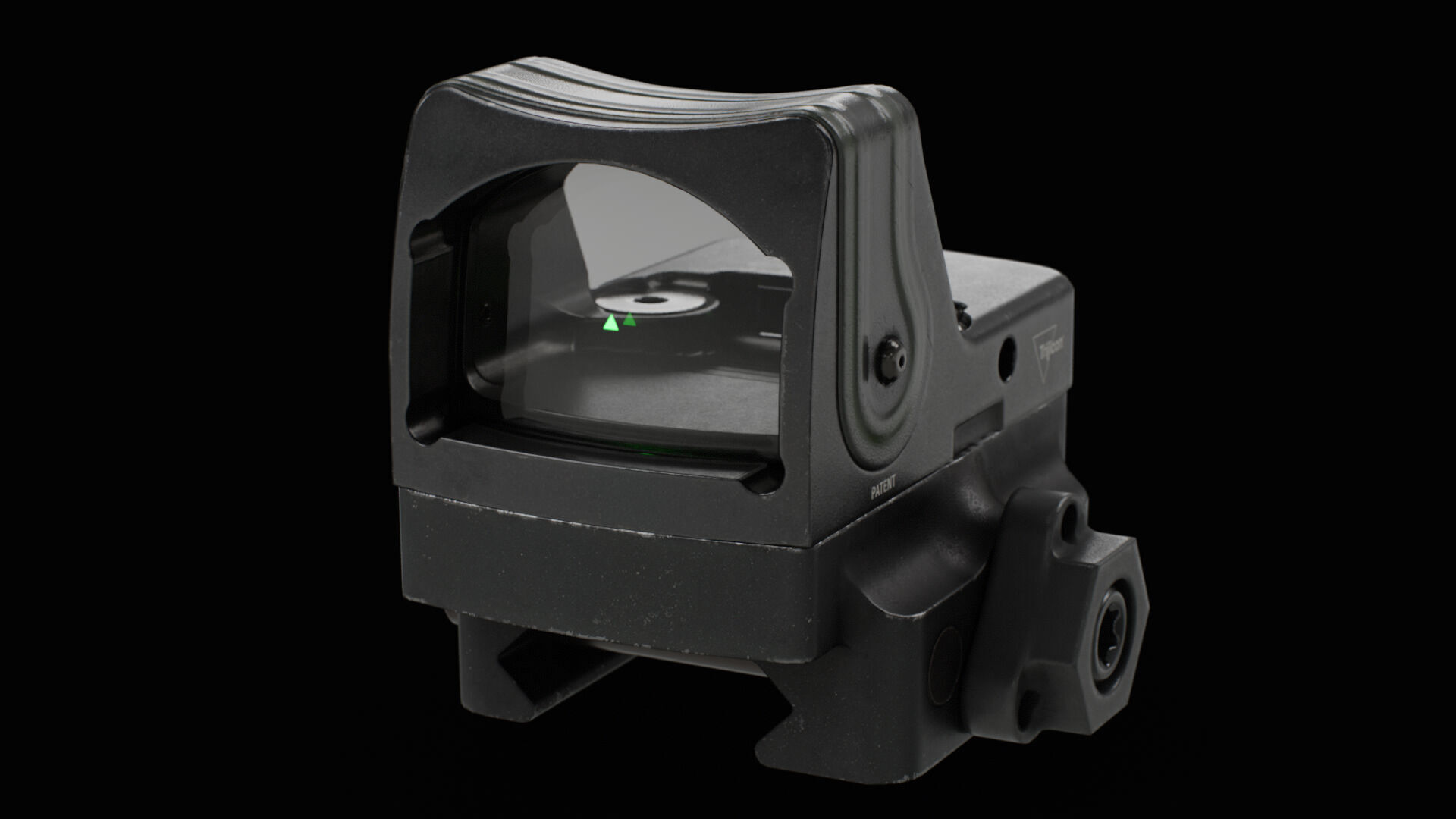 Trijicon RMR Dual Illuminated and 45 Degree Mount Low-poly 3D model_4