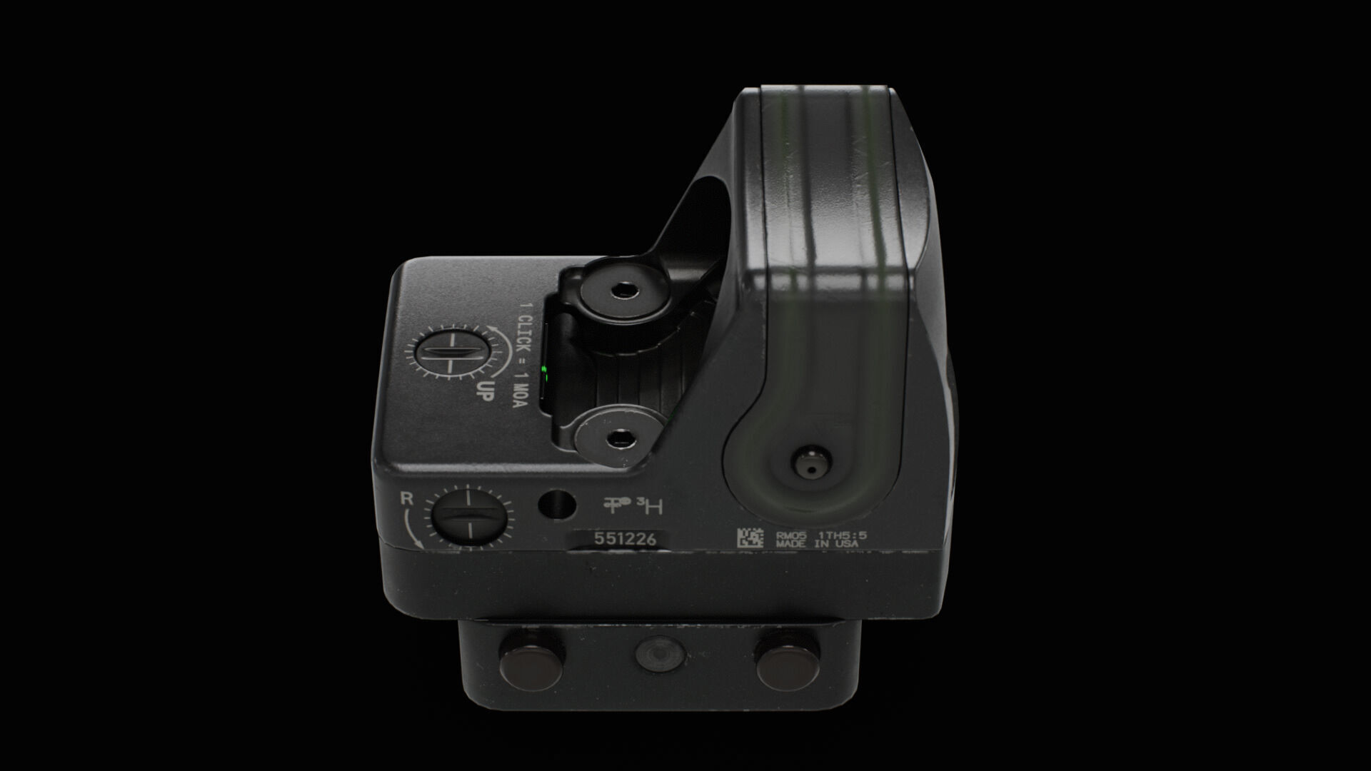 Trijicon RMR Dual Illuminated and 45 Degree Mount Low-poly 3D model_3