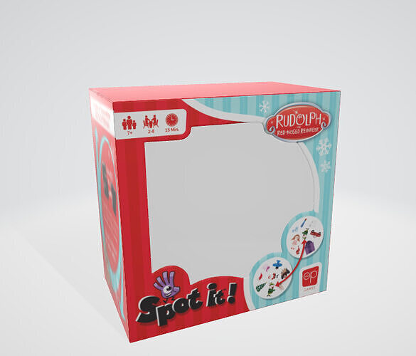USAOPOLY Spot It Rudolph Fun Card Game  3D model