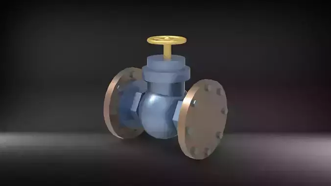 Ball valve with two flanges