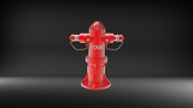 Red Hydrant 3D print model