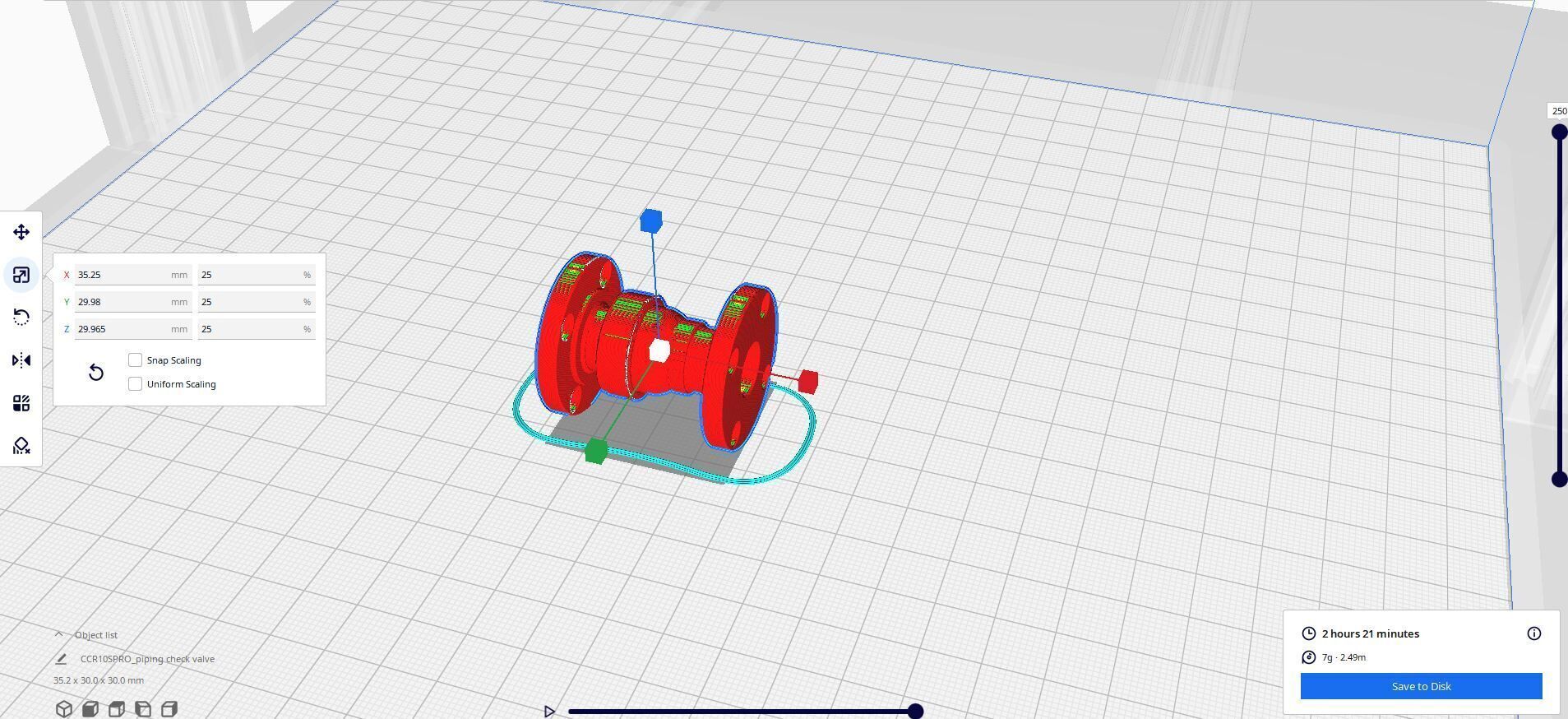 Piping check valve 3D print model_1