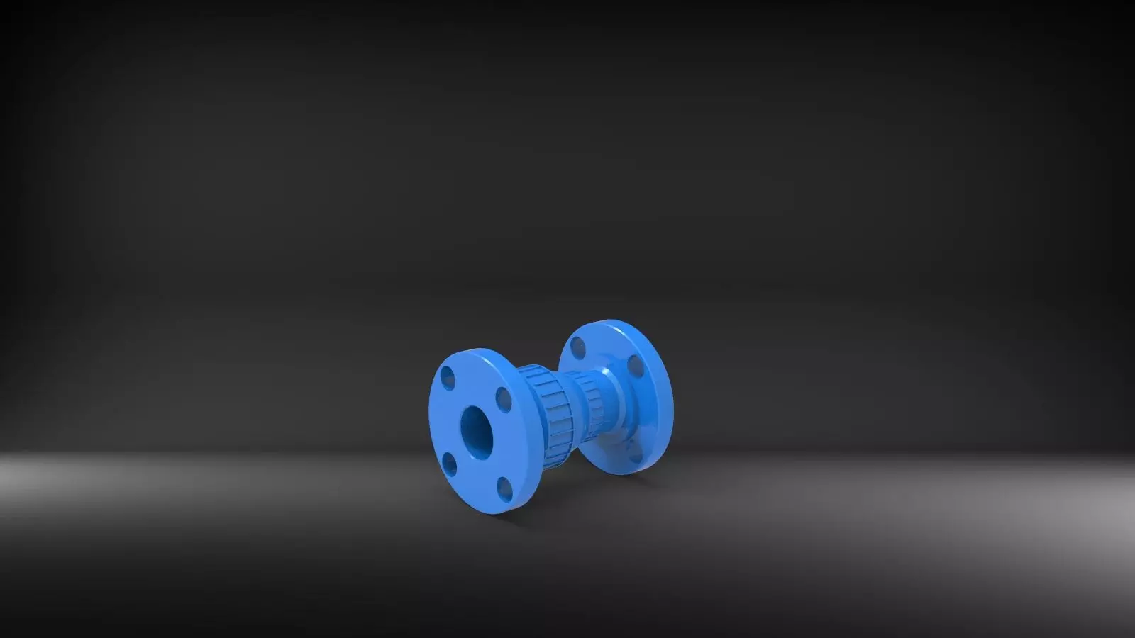 Piping check valve 3D print model_0