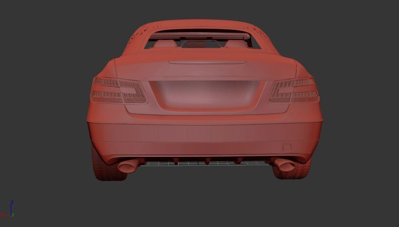 Mercedes Benz E class Cabriolet 2011 3D print model_2