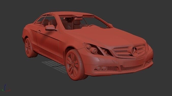 Mercedes Benz E class Cabriolet 2011 3D print model