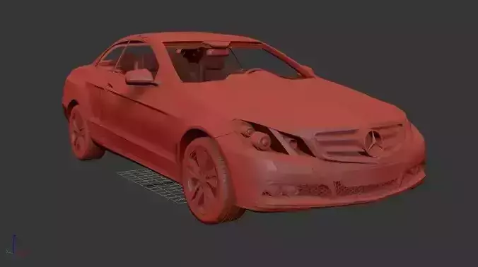 Mercedes Benz E class Cabriolet 2011 3D print model