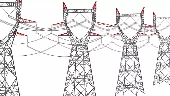 Electrical Power Line 3D model