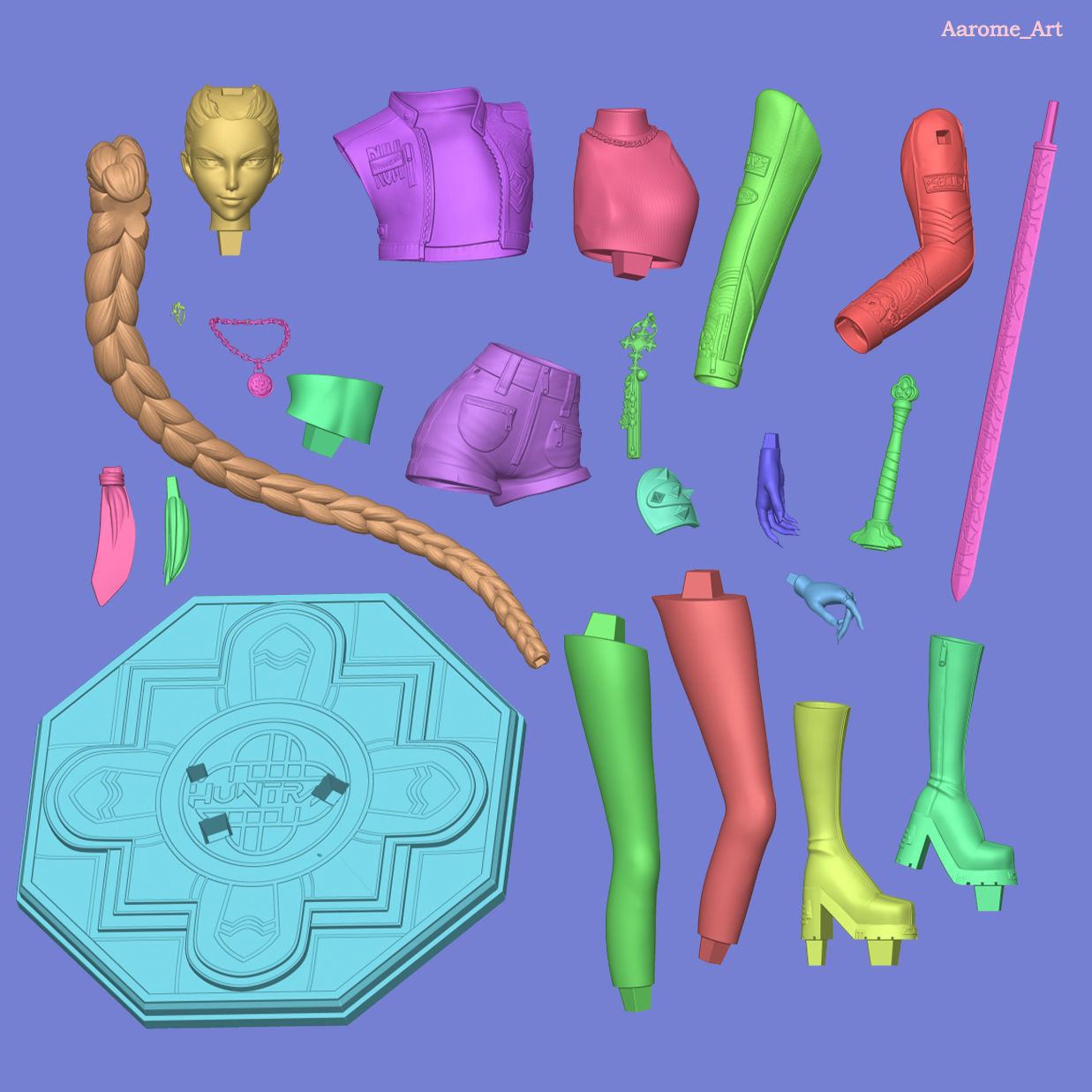 Rumi KPop Demon Hunters 3D print model_16