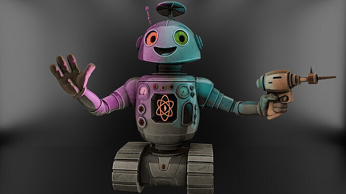 Retro-Futuristic Companion Bot - 3D Print 3MF and STL 3D print model