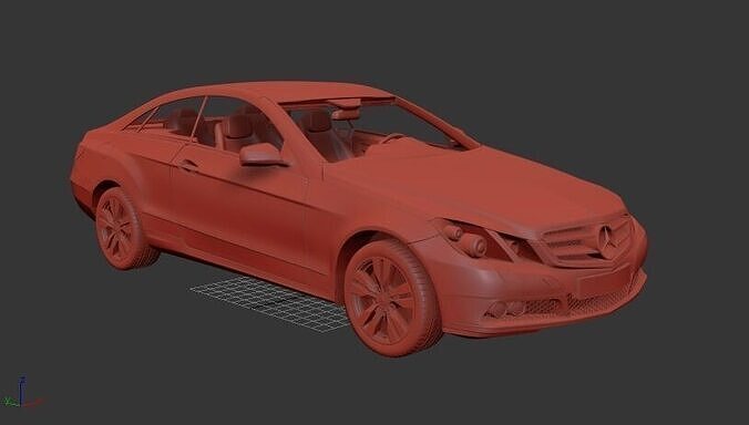 Mercedes Benz E class Coupe 2011 3D print model
