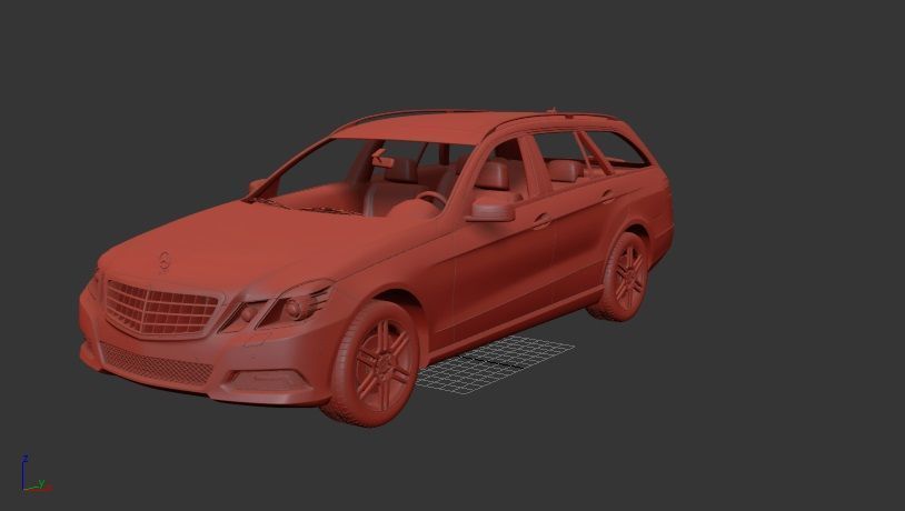 Mercedes Benz E class estate 2010 3D print model_1
