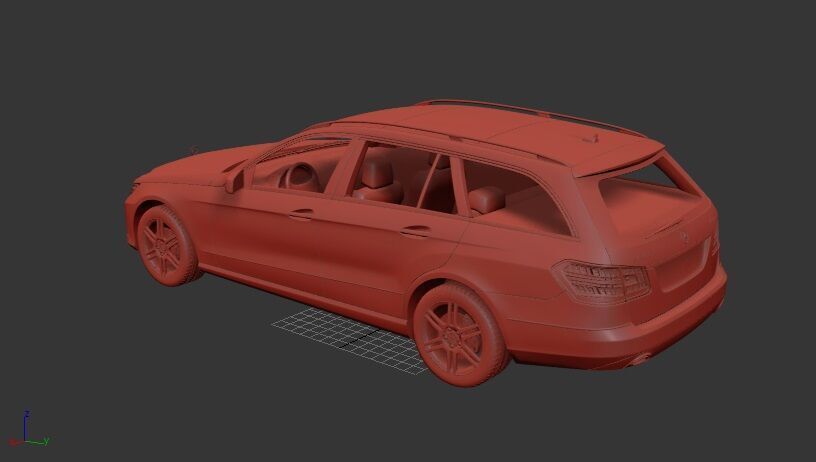 Mercedes Benz E class estate 2010 3D print model_2