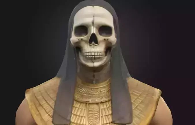 Ancient Undead Egyptian Warrior Rigged Animated 3D Character 