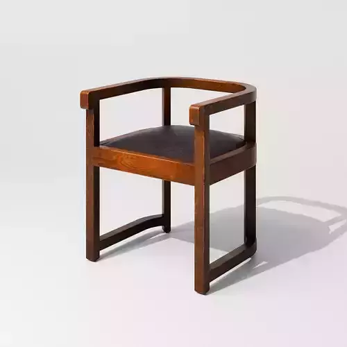 Art Deco Armchair Low-poly 3D model