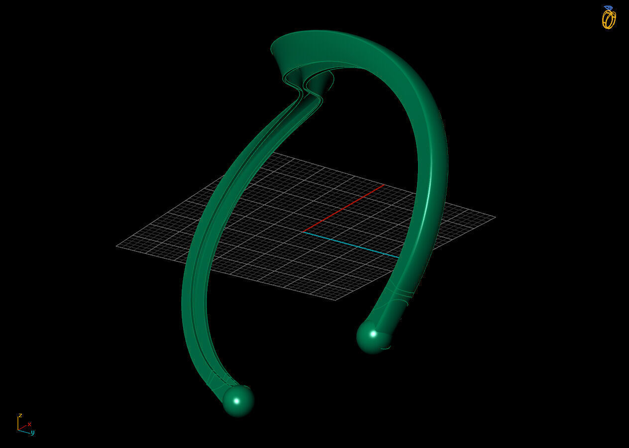 Screw bracelet 3D print model_6
