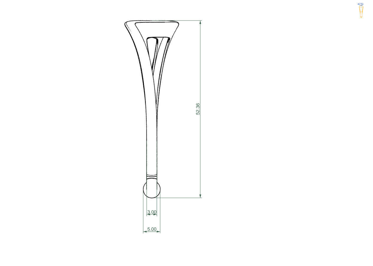 Screw bracelet 3D print model_11