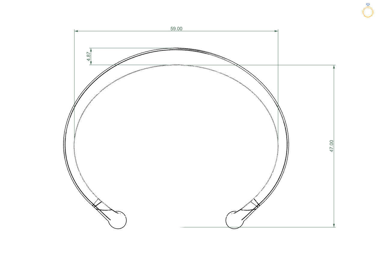 Screw bracelet 3D print model_12