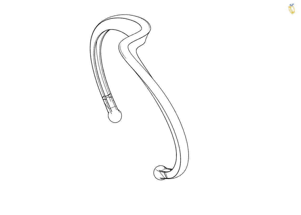 Screw bracelet 3D print model_9