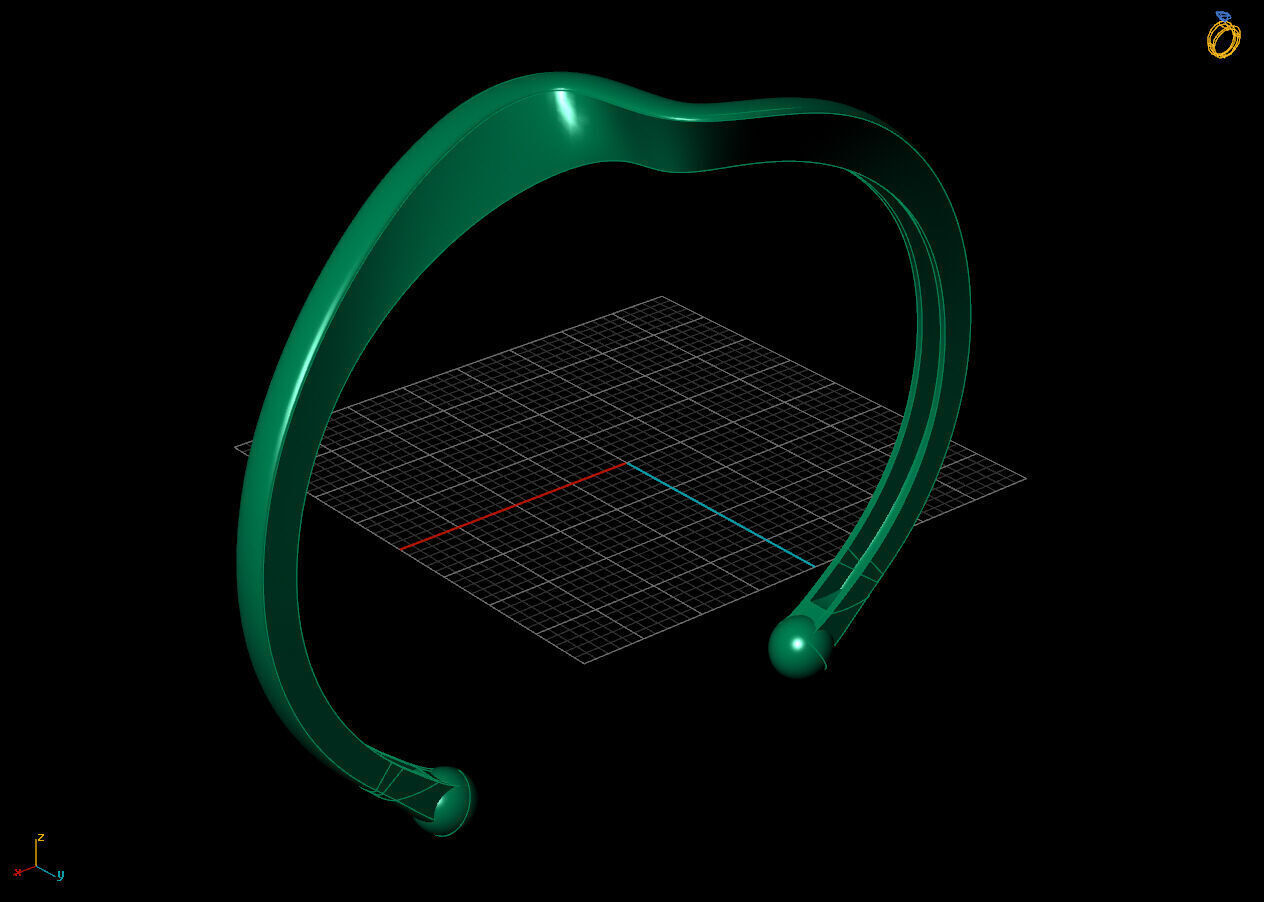 Screw bracelet 3D print model_4