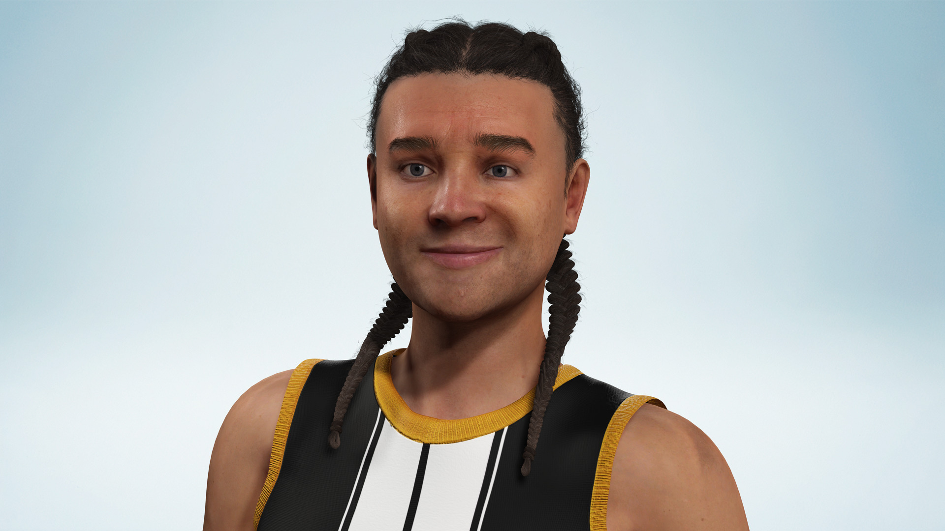 Athlete Realistic Basketball Player Male Character Low-poly 3D model_6