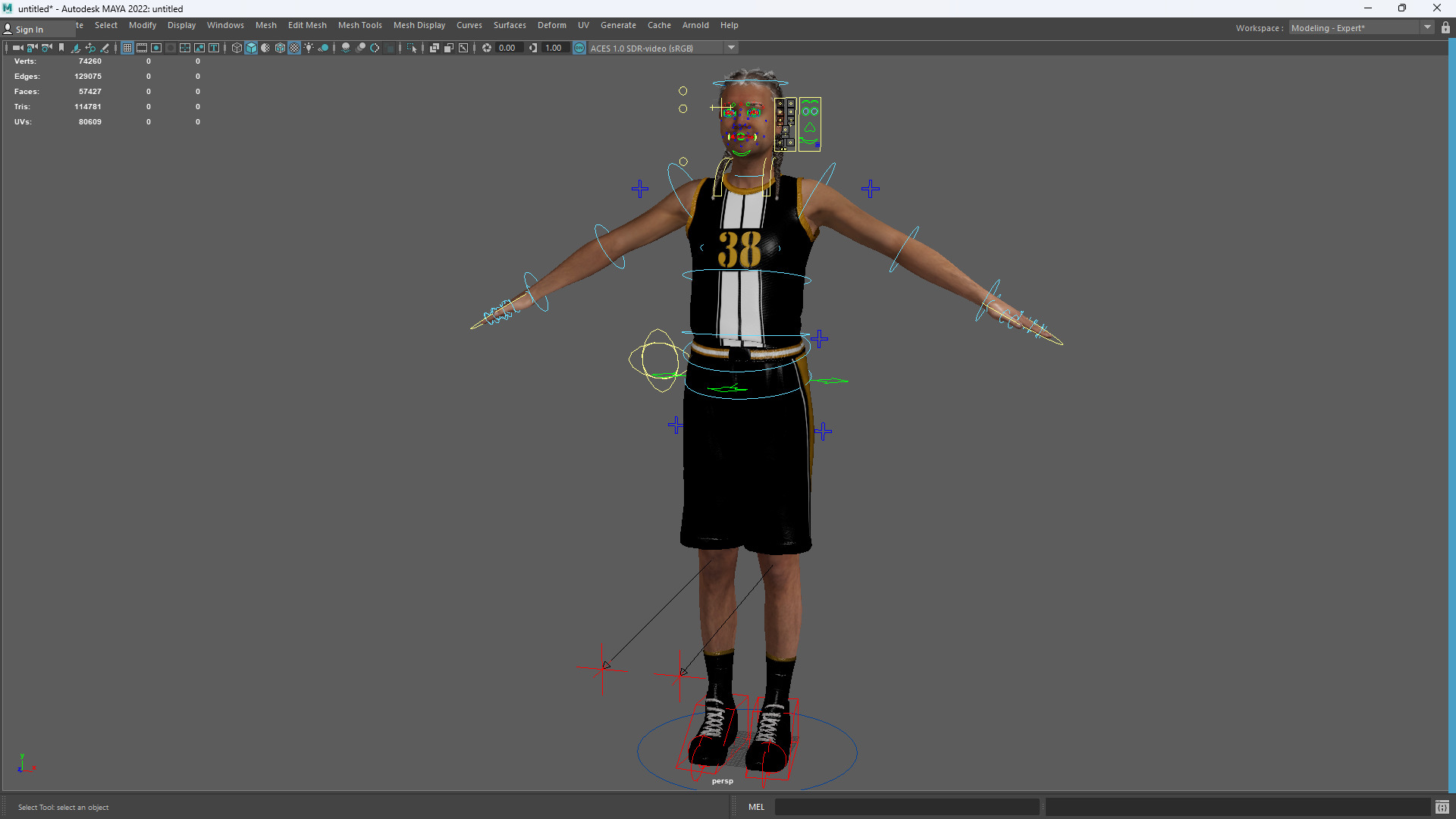 Athlete Realistic Basketball Player Male Character Low-poly 3D model_16