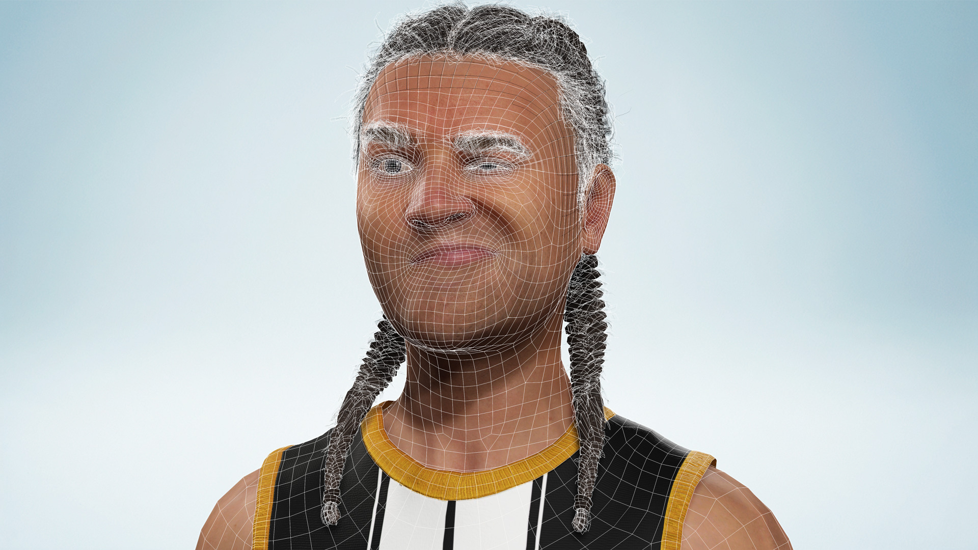 Athlete Realistic Basketball Player Male Character Low-poly 3D model_25