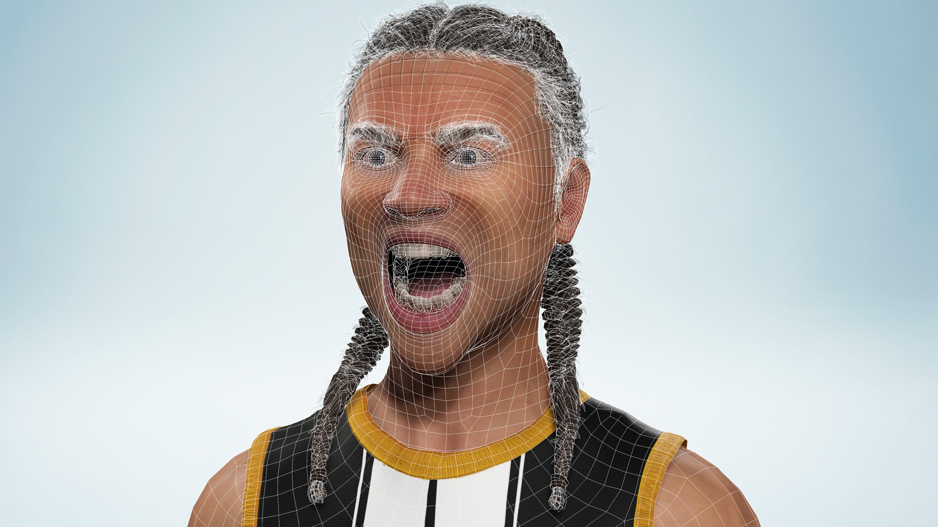 Athlete Realistic Basketball Player Male Character Low-poly 3D model_26