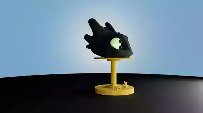 Toothless head from How To Train Your Dragon