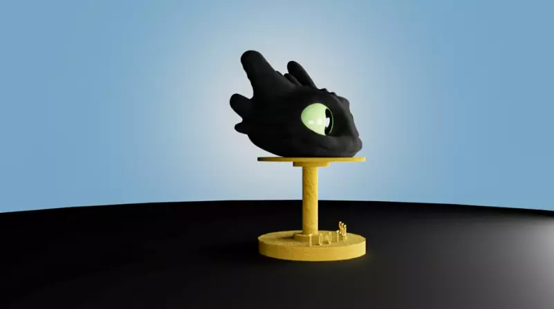 Toothless head from How To Train Your Dragon 3D model